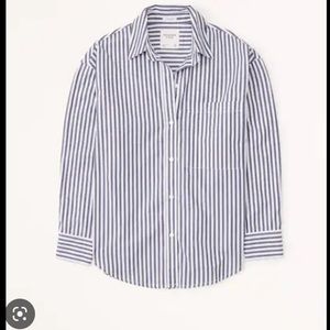 Abercrombie & fitch oversized striped button down